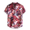 Mäns casual skjortor vintage för män mode tryck hawaiian kort ärm skjorta sommar etniska kläder släpp eldd22