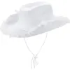 Berretti Cappello Fedora retrò Donna Uomo Feltro Cappelli da cowboy da donna Party Feather Decor Stile occidentale Top Bonnet Cappello da uomo CosplayBerets265b