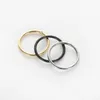 316 Stainless Steel round Ring Earrings Nose Ring Simple Trendy Face-Looking Small Interface Cross Border