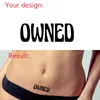 Customized Personalised Temporary Tattoo Any Adult Words BDSM Phrases Custom Images Personalized Role Play