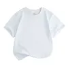 T-shirt estive per bambini Design Letter Tees Comode magliette in cotone sottile Manica corta Neonati maschi Pullover casual Abbigliamento per bambini