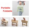 Lightweight Plastic Multifunction Folding Camp Stool Portable Outdoor Camping Hiking Picnic Beach Chair For Adults Kids H220418