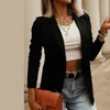 Women Autumn Solid White Black Business Female Blazer Jacket Casual Fall Long Sleeve Work Suit Office Lady Slim Coat Top 220810