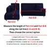 1 2 3 4 Seater Sofa Covers for Living Room Elastic Solid Corner Couch Cover L Shaped Chaise Longue Slipcovers Chair Protector 220617