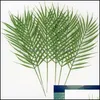 Decorative Flowers Wreaths Festive Party Supplies Home Garden 6Pcs Craft Wedding Decor Cycas Leaves Faux Fern For Office Tropical Artifici