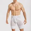 Hommes Body Shapers Compression Shorts pour hommes Ceinture Tummy Control Shaper Cinq Pantalons Mesh Cool Sans Couture Été Entraînement Cuisse Plus Mince BuLiftM