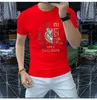 Sıradan Moda T-Shirts Erkek Tiger Trend Tasarımı Yaz Erkek Tees Yüksek Kaliteli Mercizize Pamuk Çok Yönlü Mürettebat Boyun Sarı Kırmızı Adam Giyim