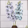 One Sil Vlinder Orc Bloemtak Kunstmatige Goede Kwaliteit Mot Phalaenopsis 9 Hoofden Voor Bruiloft Centerpieces Drop Levering 2021 Decoratief