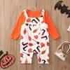 Ensembles de vêtements Coming Home Outfits Boy Boys Toddler Strap Pumpkin T-Shirt Girls Baby Pants Halloween Jumpsuit 7 Year Old Winter OutfitsClothi