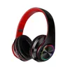 Cuffie B39 Bluetooth V5.0 Wireless Supporto pieghevole portatile Scheda TF Lettore mp3 integrato con luci colorate a LED