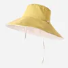 Cappelli a tesa larga 13 cm Visiera parasole Moda Girly Outdoor Beach Berretto da pescatore Donna Causale Bob Cappello Panama Teen Summer Bucket HatWide Chur22