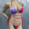 Splice Velvet Bikini Womens Swimwear Jacquard Letter Costume da bagno Summer Sexy Ladies Perizoma Costumi da bagno