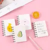 Notepads S 80 Pages Cute Anime Rainbow Avocado Loose Leaf Student Notebook Portable Mini Pocket School Supply