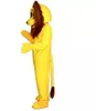 Costume della mascotte del leone giallo di Halloween di alta qualità Personalizza il personaggio dei cartoni animati degli animali dei cartoni animati Anime personaggio a tema Costume da carnevale di Natale per adulti