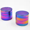 Rainbow Dazzle Color 40 Mm 4 Layer Rökning Cigarett Metal Tänder Filter Net Dry Herb Disponibla Shisha Vape Pen Bong Herb Grinder Dab Rig