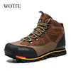 New Men Boots High Top Winter Suede Boots Rubber Combat Combat Oraining Safety Shoes Shoils Mountain Mountain Outdoor Sneakers 210315