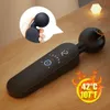 Powerful Heating AV Wand Vibrator G Spot Massager Female Masturbator Magnetic Charging Vibrators for women Toys Adults 18