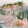 4Pcs/Set Wedding Backdrop Decoration Props Metal Square Geometry Road Lead Guide Iron Flowers Vase Column Stand