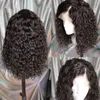 HJ Short Deep Wave Wig 13x4 Bob Human Hair S met baby 4x4 kanten sluiting frontaal voor vrouwen 220713