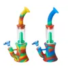 Colorful Silicone mini Bongs Percolators Inline Perc Removable water pipe bong with bowl Silicone pipes hookahs with box