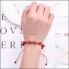 Bedelarmbanden sieraden Turkse kwaadaardige blauwe oog kralen Bracelet gevlochten touwketen Colorf kristal voor vrouwen handgemaakte geschenken drop levering 2021 4 4