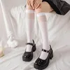 Socks & Hosiery College Style JK Girls Lolita Student Black Gothic Long Sock Women Knee High Mesh Stockings Fashion Cute Korean JapaneseSock