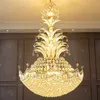 큰 고급스러운 K9 Crystal Chandeliers Lights Fixture Led American Modern Chandelier European Art Deco Droplight 홈 로프트 호텔 실내 조명 직경 1220cm