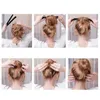 S3133 Pony Tail Holder Women Children Head Twist Hair Device Lazy Circle Fleeciness Bud Girl Hair Artifacts Accessory