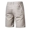 Summer Shorts Men Cotton Knee Length Solid Beach Shorts Vintage Casual Men Shorts Fashion Masculina 220406