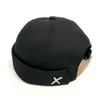 Berretti a sfera Cappello a cupola vintage Berretti in velluto tinta unita da uomo per uomo Docker Sailor Crimping Teschio senza tesa Casual Hip Hop Cap5827345