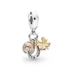925 Sterling Silver Ciondola Charm MISSITA Lucky Heart Crystal Beads Bead Fit Pandora Charms Bracciale Accessori gioielli fai da te