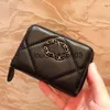 Designer Luxurious Sac Wallet Woman Mens Mini Multi Carte broderie File Soft Leather Zero Fashion Chain à main Sac à main Simple 1466674