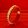 Lien chaîne feuille motif Bracelet femmes hommes poignet bijoux or jaune rempli accessoires de mode lien Lars22