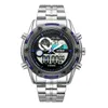 Wristwatches Man Waterproof Watch Relogio Masculino Mass Men Sports Watches HPOLW Quartz Analog Cyfrowy zegar LED