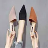 Pointed Toes Woven Knit Fashion Women Half Med Heels Stilettos Mules Loafer Casual Feminine Slippers Slides Sandalias Shoes G220520