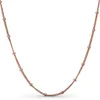 Łańcuchy autentyczne 925 srebrne srebrne różowe złoto vintage łańcuch z koralikami podstawowy naszyjnik dla kobiet kulek urok biżuterów łańcuchy