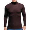 メンズセーターメンズカジュアルスリムフィットベーシックトップニットサーマルタートルネックプルオーバーセーター冬の秋のTシャツ人
