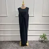 Şifon Açık Abaya Dubai Türkiye Kaftan Müslüman Haltan Abayas Kadınlar İçin Elbiseler Katı Çöp Kimono Femme Kaftan İslam Giysileri