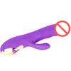 Vibrateurs G Spot et stimulation du clitoris en même temps 42C chauffage AV Rod Terproofing Silicone Sex Toy pour la masturbation féminine