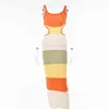 Design de blocage des couleurs Spice Girl robe sexy à bretelles été 2022 nouvelle robe dos nu à bretelles chaudes