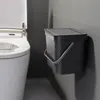 Wandmontierte Badezimmermüll mit Deckelstaubsaugnodik -Hängende Toilettenschaufel Müllbehälter 220618