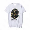 Bathing Ape Fashion Tees T Рубашки мужские женские дизайнеры Tshirts Tops Man C Распространенные хлопковые шорты с короткими рукавами.