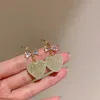 Lampadario pendente Orecchini dolci con fiocco, zirconi e diamanti