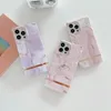 Square Marble Phone Cases For iPhone 13 12 11 Pro Max Soft IMD Electroplated Shockproof Back Case