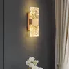 Wandleuchte, modernes Licht, luxuriös, K9-Kristall, Schlafzimmer, Nachttisch, Gang, Innenbeleuchtung, Gold/Chrom, LED-Wandleuchte für Wohnen/Esszimmer/elWall