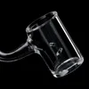 Soudure sans soudure Auto Spinner Quartz Banger Smoke Bent Neck Full Weld Bord biseauté Nail avec 2pcs Tourbillon / Spinning Air Holes Pour Dab Rig Water Pipes