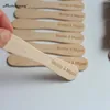 50/100 Plain Personalized Flat Ice Cream Scoops Birchwood Dessert Spoons Popsicle Sticks Icecream Party Disposable 220509