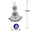 Turkish Blue Eyes Amulet Wall Protection Hanging Decoration Lucky Pendant Wind Chimes Ornament Garden Home Decorations 220813