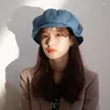 Gaiolas de gorro/caveira berreta para mulheres gorros de rua kpop chapéus de moda quente de moda 2022 Gorras Invierno Mujer Sombrero Chur22