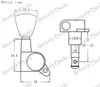 Bir set 6 adet altın gitar ip tuning pegs tuşer tunerler makine kafaları Akustik elektro gitar trapezoid düğmeleri ile